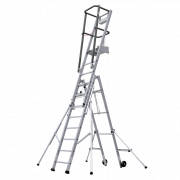 Échelle à plateforme AUTOSTABLE tout alu de 2,23m