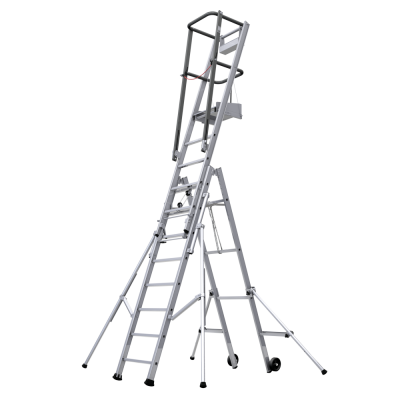 Échelle à plateforme AUTOSTABLE tout alu de 2,23m