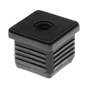 Embout tube carré percé pour tige fileté M10
