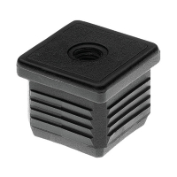 Embout tube carré percé pour tige fileté M10