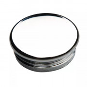 Embout à ailletes rond intérieur cannelé chrome brillant, mat