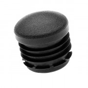 Embout plastique noir rond intérieur cannelé