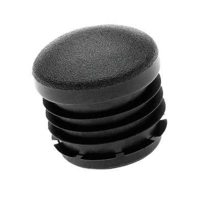 Embout plastique noir rond intérieur cannelé