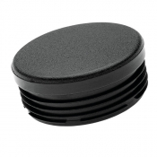 Embout plastique noir rond intérieur cannelé plat