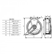 Enr. Monobras 506/RM-12S Huile-LR 10 m x 1/2" - 160 bar - Samoa