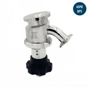 Vanne de fond de cuve à membrane manuelle - Inox et Métaux