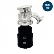 Vanne de fond de cuve pneumatique 10° en inox et étanchéité