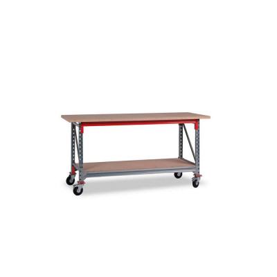Etabli d'atelier 1850x760mm avec ou sans roulettes
