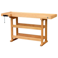 Etabli en bois - 2 étagères Etabli en bois - 2 étagères