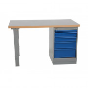 Table de travail renforcée avec caissons tiroirs 1600 ou 2000 mm