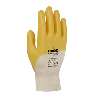 Gants de Montage Unisexe Jaune et Blanc - EN 388 - Uvex