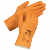 Gants de Montage Unisexe Orange - Caoutchouc nitrile et  Coton interlock  - Manutention Grasse - UVE