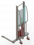 Gerbeur Levfix™ levée manuelle, longerons encadrants, 300 kg