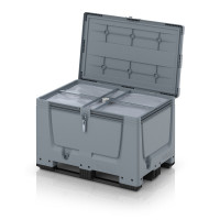IBC caisse palette 500 ou 670 litres avec 3 semelles et sécurisable