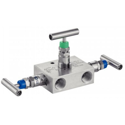 manifold 3 voies 2 arrêts inox 316L - Raccordement fiable
