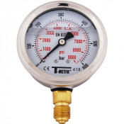 Manomètre inox Ø63 à glycérine - Sferaco