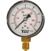 Manomètre ABS Ø63 double graduation - Sferaco Manomètre ABS Ø63 double graduation - Sferaco