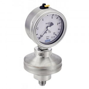 Manomètre sec tout inox 316L pour raccord BSPP vertical