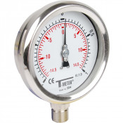 Manomètre tout inox Ø100 vertical réglable PN16 - Sferaco