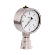 Manomètre inox Ø100 0–25 bar vapeur vertical – Robustesse tout inox 