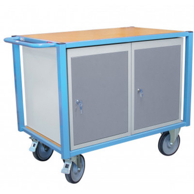 Établi Mobile d'Atelier 1 Plateaux en Bois - 1060x680mm - 500kg