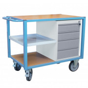 Établi Mobile d'Atelier 1 Plateaux en Bois - 1060x680mm - 500kg