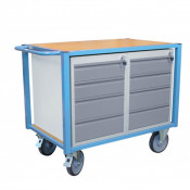 Établi Mobile d'Atelier 1 Plateaux en Bois - 1060x680mm - 500kg