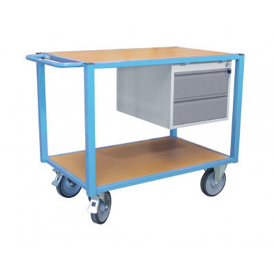 Établi Mobile d'Atelier 2 Plateaux en Bois - 1060x680mm - 500kg