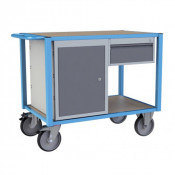 Établi Mobile d'Atelier 2 Plateaux en Bois - 1060x680mm - 500kg