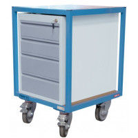 Servante d'Atelier 1 Plateaux en Bois - 600x600mm - 400kg