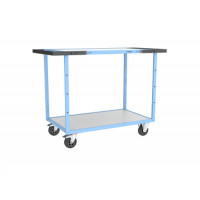 Servante D'atelier 2 Plateaux en Bois - 1000x600mm - 250kg Servante D'atelier 2 Plateaux en Bois - 1000x600mm - 250kg