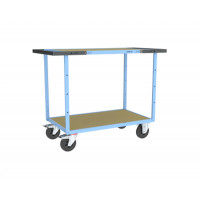 Servante D'atelier 2 Plateaux en Bois - 1000x600mm - 400kg Servante D'atelier 2 Plateaux en Bois - 1000x600mm - 400kg
