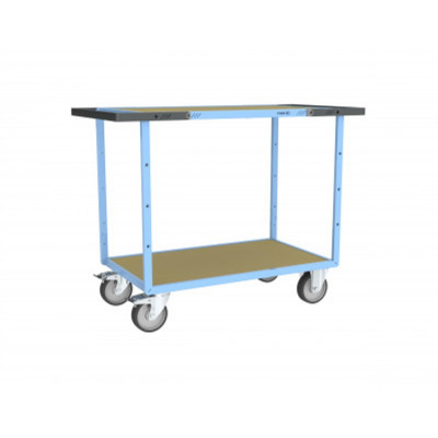 Servante D'atelier 2 Plateaux en Bois - 1000x600mm - 400kg