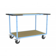 Servante D'atelier 2 Plateaux en Bois - 1200x800mm - 400kg