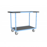 Servante D'atelier 2 Plateaux en Tôle Galvanisée - 1000x600mm - 250kg