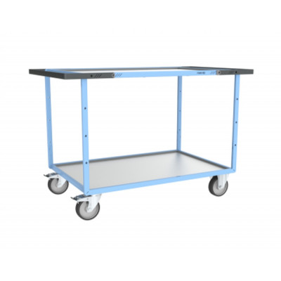 Servante D'atelier 2 Plateaux en Tôle Galvanisée - 1200x800mm - 400kg