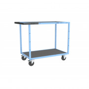 Servante D'atelier 2 Plateaux en Tôle Galvanisée - 850x500mm - 250kg