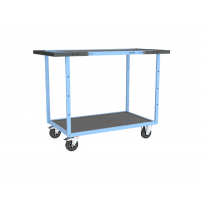 Servante D'atelier 2 Plateaux en Tôle Galvanisée - 850x500mm - 250kg