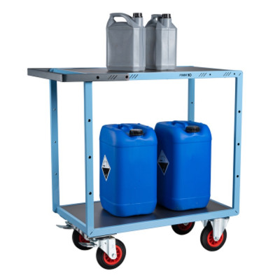 Servante D'atelier 2 Plateaux en Tôle Galvanisée - 850x500mm - 400kg
