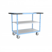 Servante D'atelier 3 Plateaux en Bois - 1000x600mm - 250kg