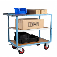 Servante D'atelier 3 Plateaux en Bois - 1000x600mm - 400kg