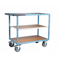 Servante D'atelier 3 Plateaux en Bois - 1000x600mm - 400kg Servante D'atelier 3 Plateaux en Bois - 1000x600mm - 400kg