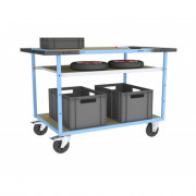 Servante D'atelier 3 Plateaux en Bois - 1200x800mm - 400kg