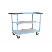 Servante D'atelier 3 Plateaux en Bois - 850x500mm - 250kg Servante D'atelier 3 Plateaux en Bois - 850x500mm - 250kg