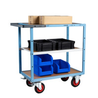 Servante D'atelier 3 Plateaux en Bois - 850x500mm - 400kg
