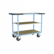 Servante D'atelier 3 Plateaux en Bois - 850x500mm - 400kg