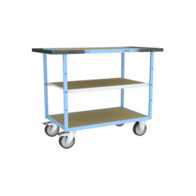 Servante D'atelier 3 Plateaux en Bois - 850x500mm - 400kg