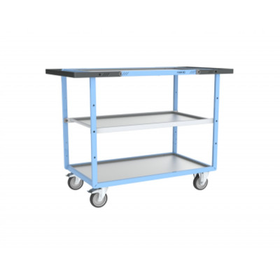 Servante D'atelier 3 Plateaux en Tôle Galvanisée - 1000x600mm - 250kg
