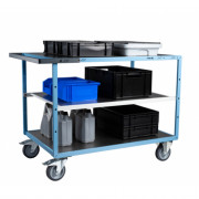 Servante D'atelier 3 Plateaux en Tôle Galvanisée - 1200x800mm - 400kg
