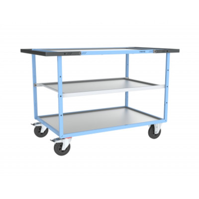 Servante D'atelier 3 Plateaux en Tôle Galvanisée - 1200x800mm - 400kg